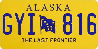 AK license plate GYI816