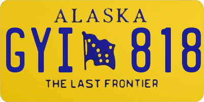 AK license plate GYI818