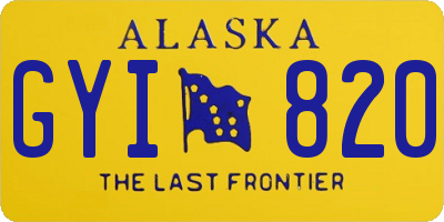 AK license plate GYI820
