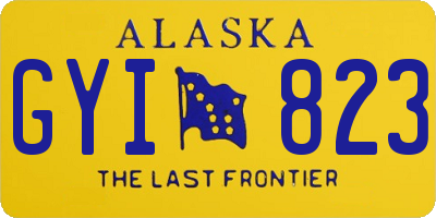 AK license plate GYI823