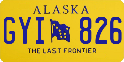 AK license plate GYI826