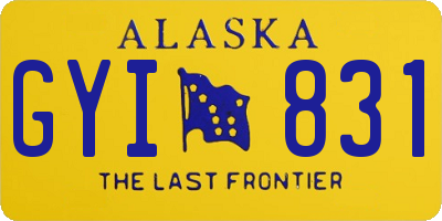 AK license plate GYI831