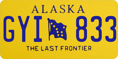 AK license plate GYI833