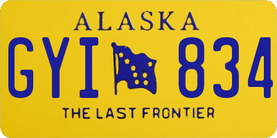 AK license plate GYI834