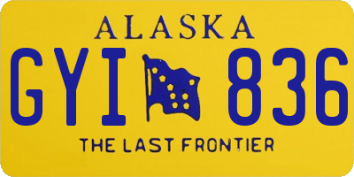 AK license plate GYI836
