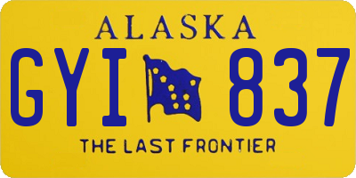 AK license plate GYI837