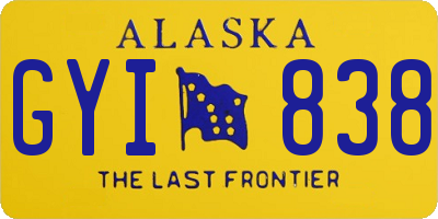 AK license plate GYI838
