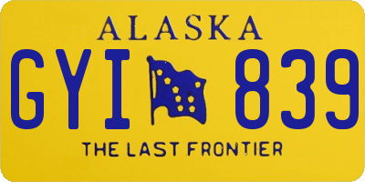 AK license plate GYI839
