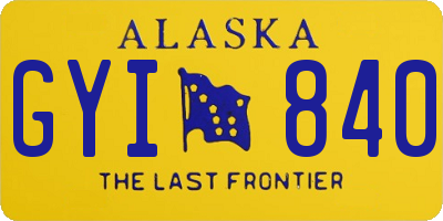 AK license plate GYI840