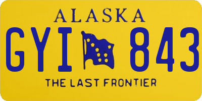 AK license plate GYI843
