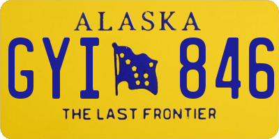 AK license plate GYI846