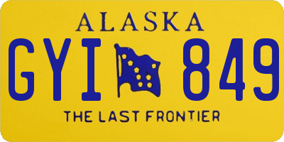 AK license plate GYI849