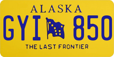 AK license plate GYI850
