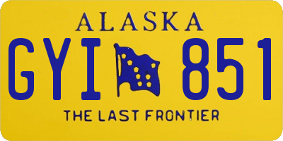 AK license plate GYI851