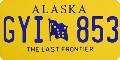 AK license plate GYI853