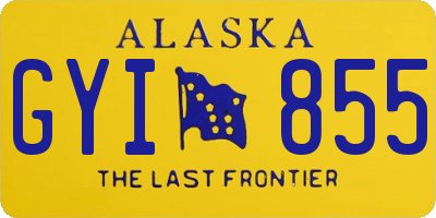 AK license plate GYI855