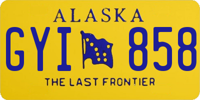 AK license plate GYI858
