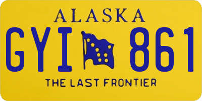 AK license plate GYI861