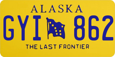 AK license plate GYI862