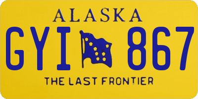 AK license plate GYI867