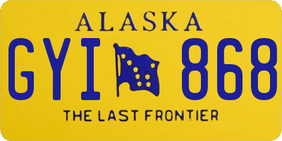AK license plate GYI868