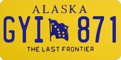 AK license plate GYI871