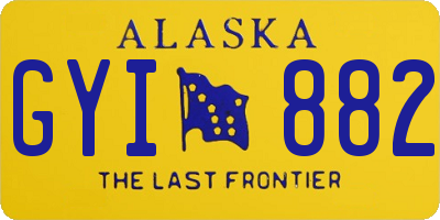 AK license plate GYI882