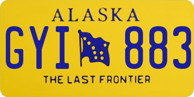 AK license plate GYI883