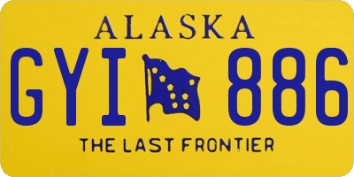 AK license plate GYI886