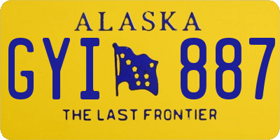 AK license plate GYI887