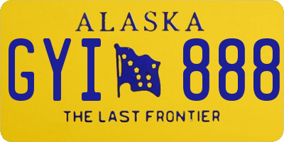 AK license plate GYI888