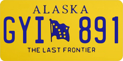 AK license plate GYI891