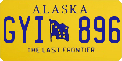 AK license plate GYI896