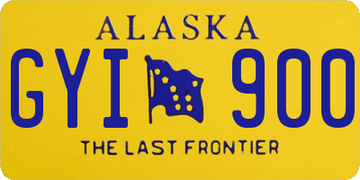 AK license plate GYI900