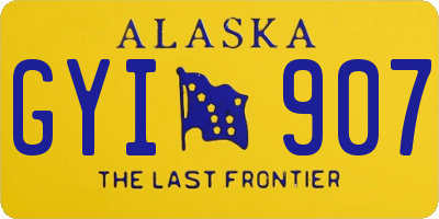AK license plate GYI907