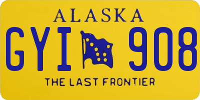 AK license plate GYI908