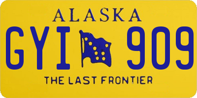AK license plate GYI909