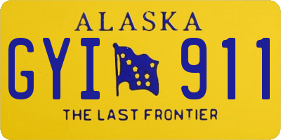 AK license plate GYI911