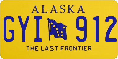 AK license plate GYI912