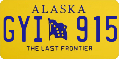 AK license plate GYI915