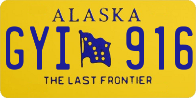 AK license plate GYI916