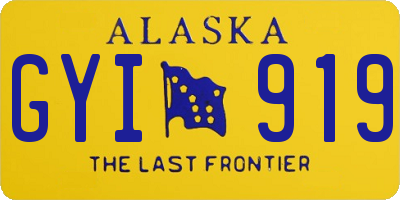 AK license plate GYI919