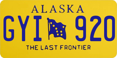 AK license plate GYI920