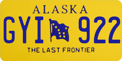 AK license plate GYI922