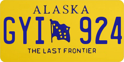 AK license plate GYI924
