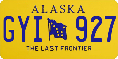 AK license plate GYI927