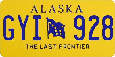 AK license plate GYI928