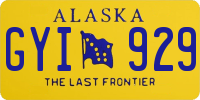 AK license plate GYI929