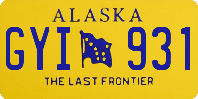 AK license plate GYI931