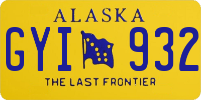 AK license plate GYI932